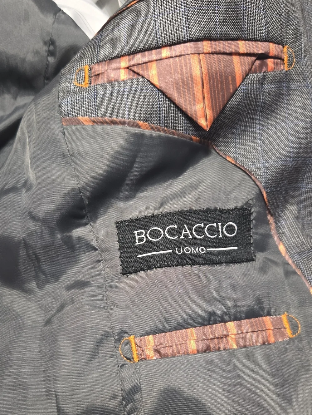 Nwt Boys' Bocaccio Uomo Gray Plaid Suit Jacket & Pants Set 8